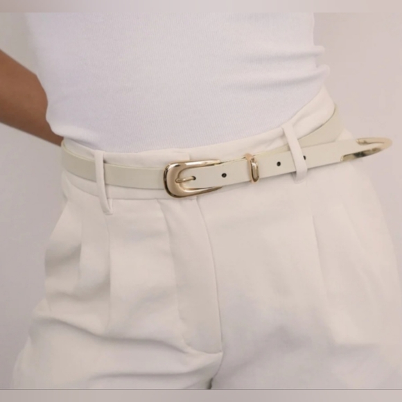 Ettika Modern Saddle Belt in Vanilla (NWT) - Picture 4 of 8